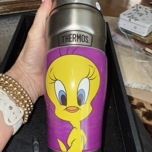Tweety Bird STAINLESS KING‎ Stainless Steel Travel Tumbler 16 oz   4137